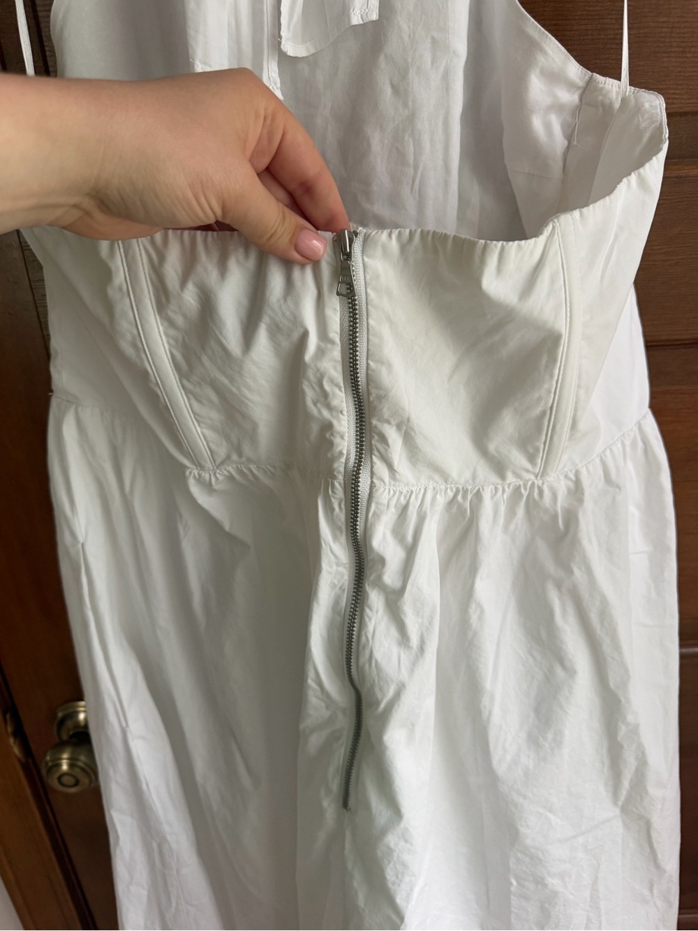 BARDOT WHITE HALTER MIDI DRESS - Picture 7 of 7